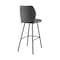 Armen Living Tandy Gray Faux Leather and Black Metal 30" Bar Stool LCTNBABLGR30 - alternate 6